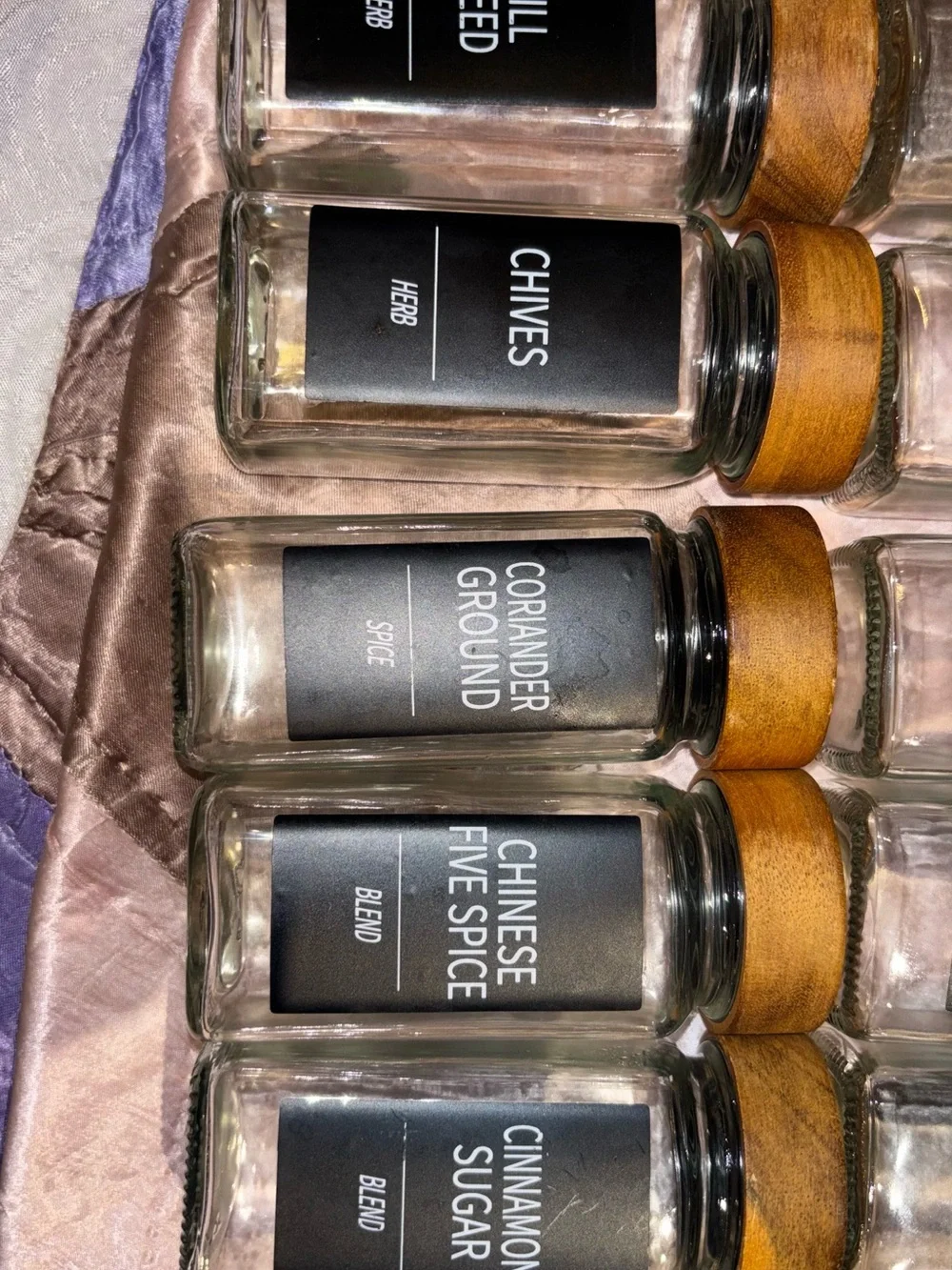 Glass Spice Jars - set of 25